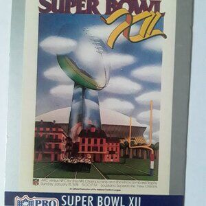 Rare and Valuable 1990 Pro Set Super Bowl XII trading card Cowboys vs Broncos